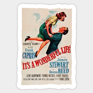 60s vintage it s wonderful life Sticker